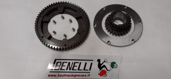 BENELLI Kit Rapporti Corona Pignone per Frizione a 6-7 molle (Fissaggio con viti ed anello di chiusura)