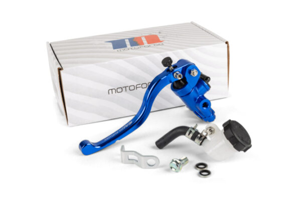 MOTOFORCE Pompa Freno Anteriore Radiale con Leva Blu