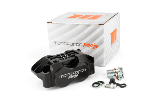 MOTOFORCE Pinza Freno a 4 Pistoni Racing nera