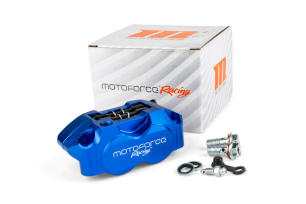 MOTOFORCE Pinza Freno a 4 Pistoni Racing Blu