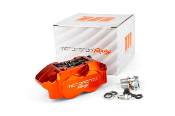 MOTOFORCE Pinza Freno a 4 Pistoni Racing arancione