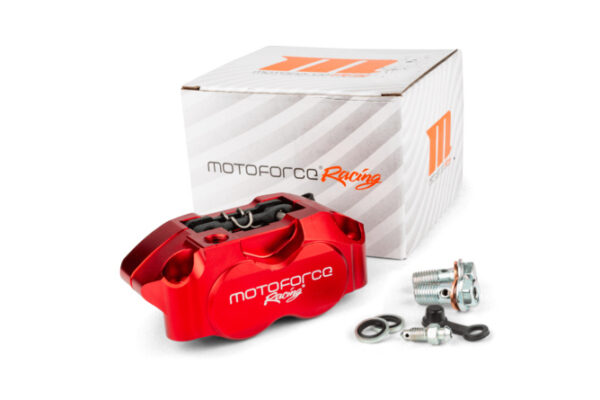 MOTOFORCE Pinza Freno a 4 Pistoni Racing Rossa