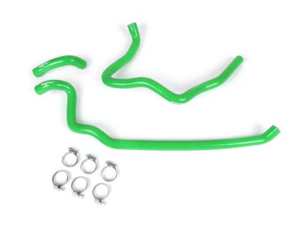 BGM6610GR - BGM PRO Set di tubi del radiatore in silicone resistente fino a 180°C - Vespa GT 125-200, Vespa GTL 125-200, Vespa GTS 125-300, Vespa GTV 125-250 - verde