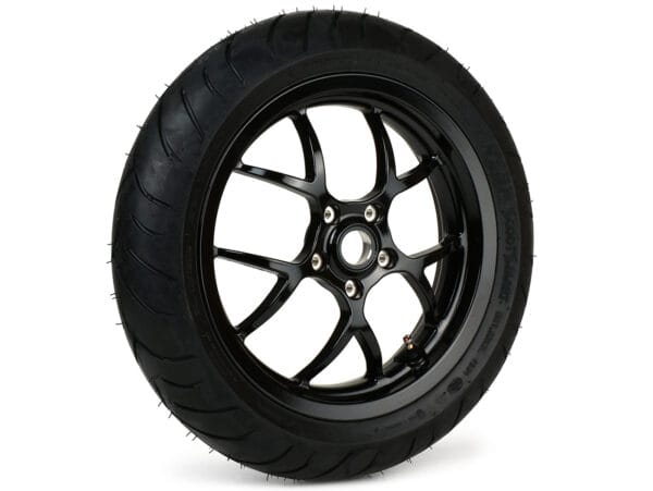 BGM7660GBD12 - BGM PRO SPORT Set ruote completo 13 pollici DUNLOP ScootSmart 120/70-13 - Vespa GTS, GTS Super, GTV, Sei Giorni, GT 60, GT, GT L 125-300ccm - nero lucido