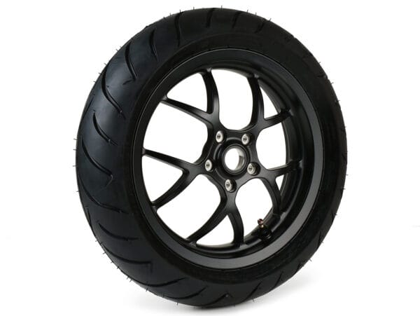 BGM7660MBD14 - BGM PRO SPORT Cerchio completo 13 pollici DUNLOP ScootSmart 140/60-13 - Vespa GTS, GTS Super, GTV, Sei Giorni, GT 60, GT, GT L 125-300ccm - nero opaco