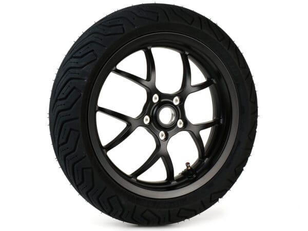 BGM7660MBM14 - BGM PRO SPORT Cerchio completo 13 pollici MICHELIN City Grip 2 140/60-13 Vespa GTS, GTS Super, GTV, Sei Giorni, GT 60, GT, GT L 125-300ccm - nero opaco