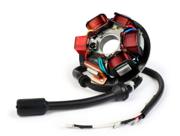 BGM8034 - BGM PRO Accensione statore HP V2.5 silicone Vespa PK XL 5 bobine, 8-cavo (connettore rotondo a 5 poli) per veicoli con batteria