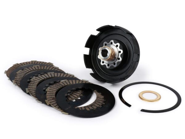 BGM8090ULKT1 - BGM PRO Superstrong 2.0 Touring Set frizione CR Ultralube, Tipo Cosa2/FL- Vespa PX - senza pignone, con dischi frizione Tipo BGM Pro TOURING Alu