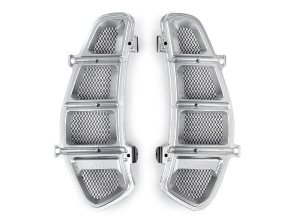 MN1054SI - MOTO NOSTRA Griglia del vano portaoggetti - Set di griglie di ventilazione, CNC, argento - Vespa GT 250, Vespa GT L 125, Vespa GT L 200, Vespa GTS 125, Vespa GTS 150