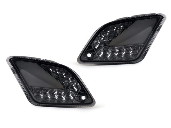 MN613RB - MOTO NOSTRA Coppia di indicatori posteriori (2014) luce dinamica LED sequenziale, con luce di posizione (marchio E) - Vespa GT, GTL, GTV, GTS 125-300 - fumé