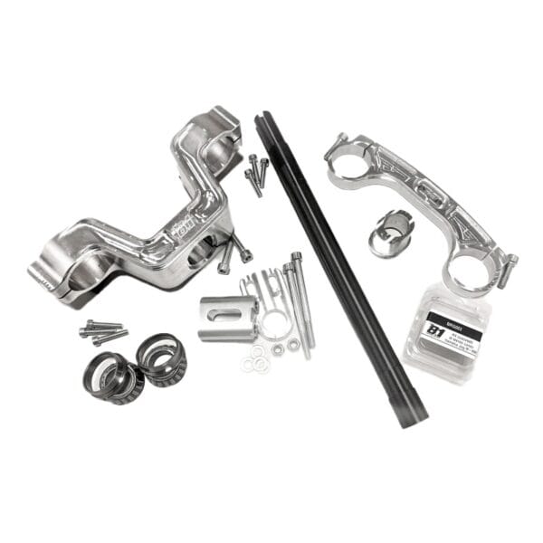 FRM008 - Kit piastre avantreno per Malaguti F12, per forcelle diametro 45-48mm versione Ottopuntouno JF-1, FG Gubellini, MIR, Fastace e tutte le forcelle di derivazione minigp e Pitbike.