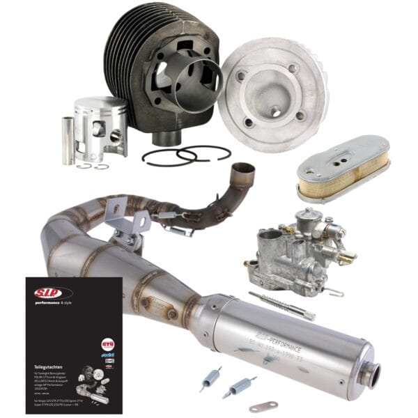 1010410h - Kit tuning SIP Polini 177 cc Sport "Legal" per Vespa 125 GT/​GTR/​TS/​150 Sprint/​V/​Super/​P125-150X/​PX125-150 E/​P150S