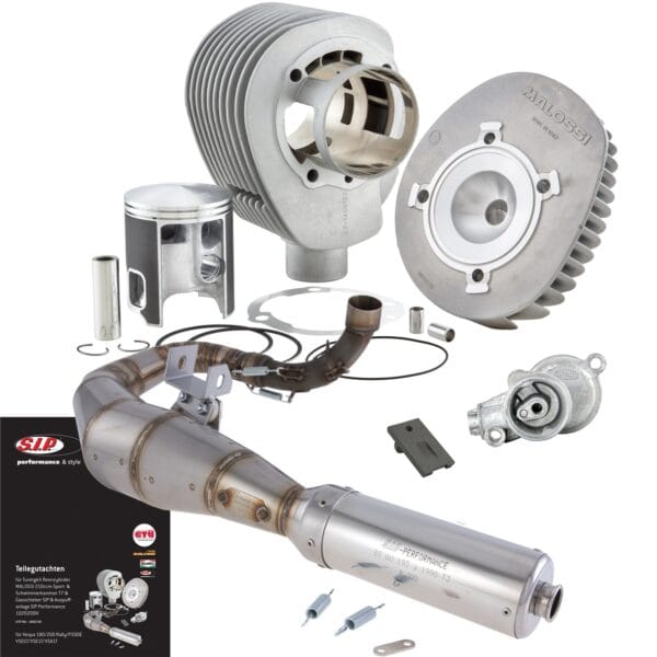 1020200h - Kit tuning SIP MALOSSI 210 cc SPORT "Legal" per Vespa 200 Rally/​P200E/​PX200 E/​Lusso